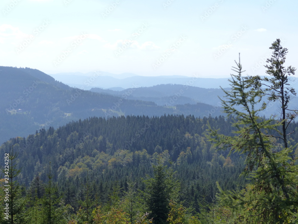 Blick von der Schwarzwaldhochstrasse in die Landschaft
