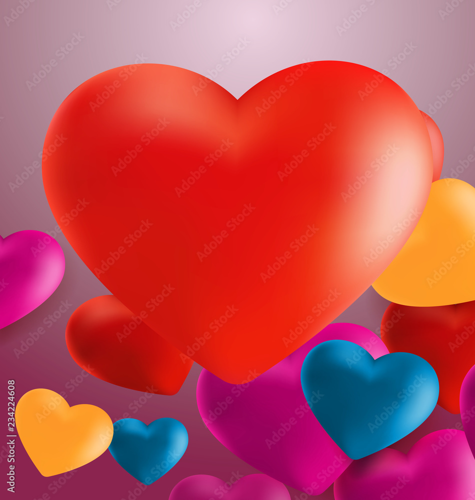 Hearts in pink Background6