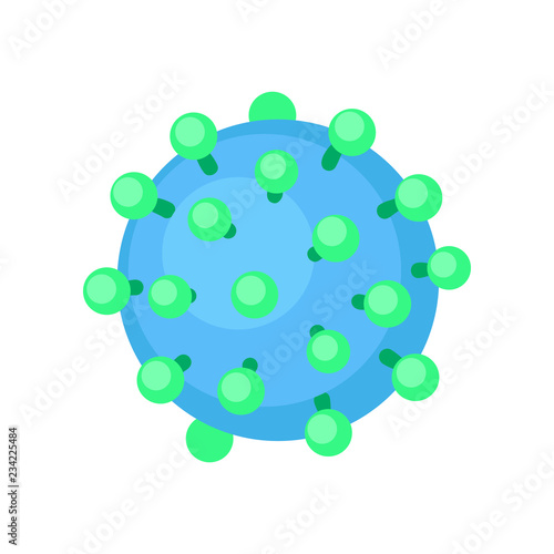 Structure of human papilloma virus under microscope. Microbiology theme. Flat vector design