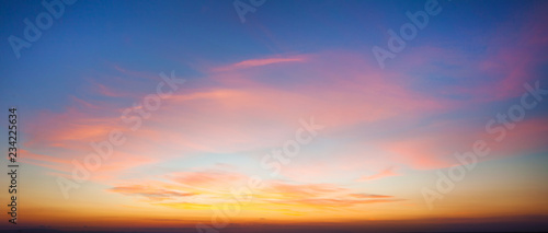 Sky with spindrift clouds before sunset