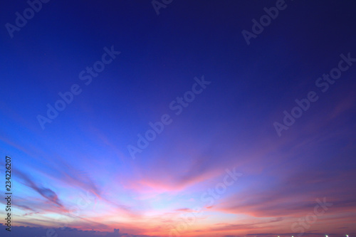 Fototapet Beautiful sky at twilight time