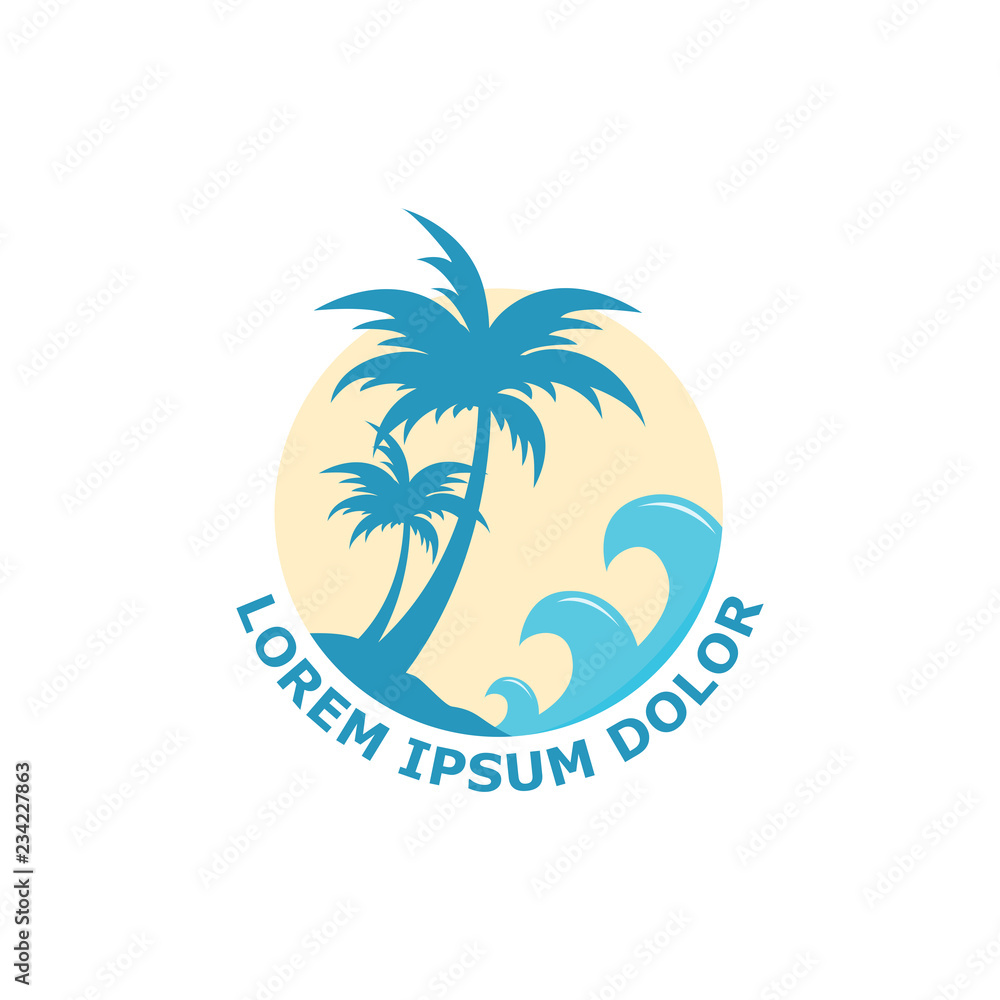 Obraz premium beach logo design
