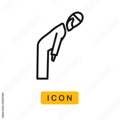 Namaz islamic prayer vector icon