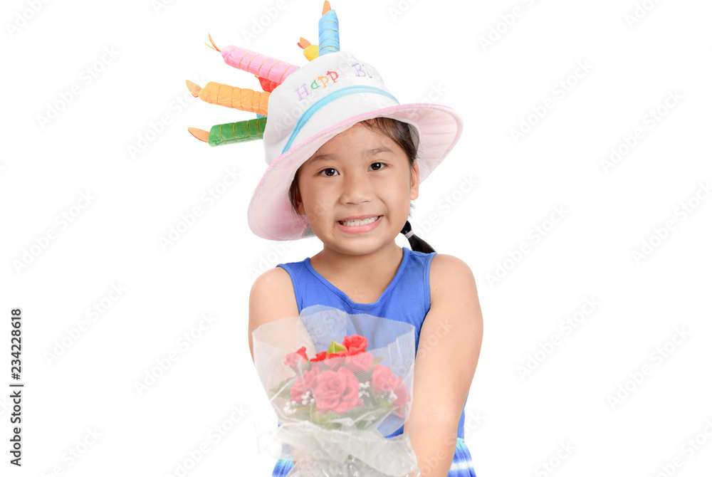 cute girl give a bouquet of roses cute girl give a bouquet of roses