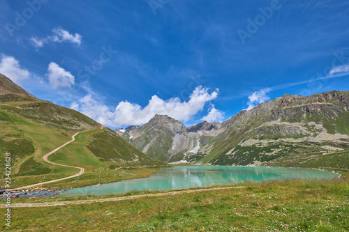 Glacial lake Rifflsee. Austrian Alps. Tyrol