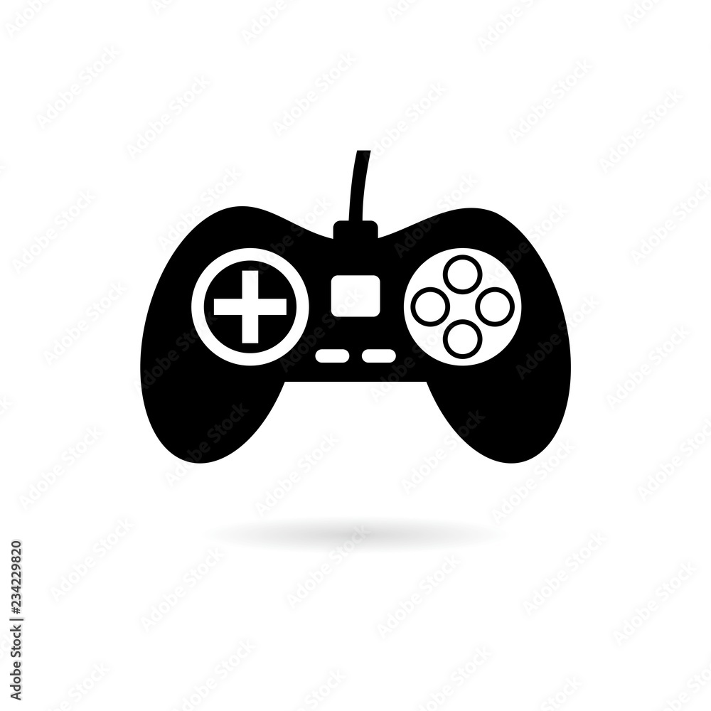 Black Video game controller or gamepad icon or logo Black Video game controller or gamepad icon or logo