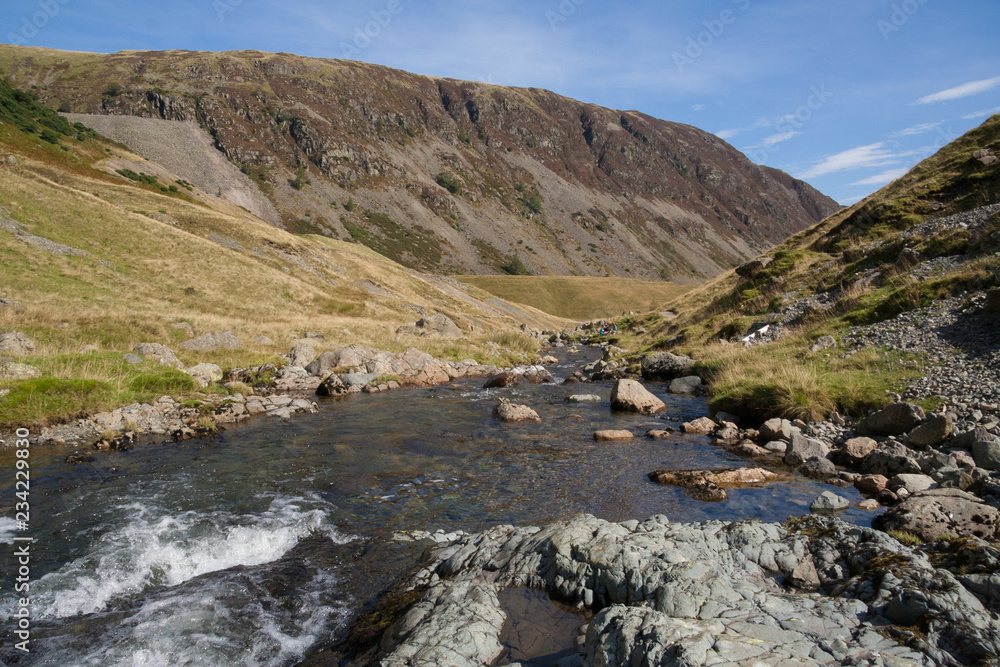 Stream near the path whilst descending Helvellyn near Glenridding