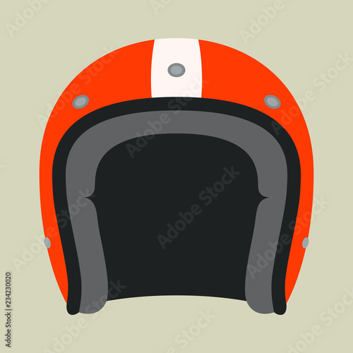 classic helmet motorcyclist, vector illustration.flat style,