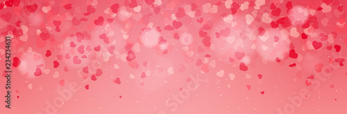  falling valentine hearts confetti background