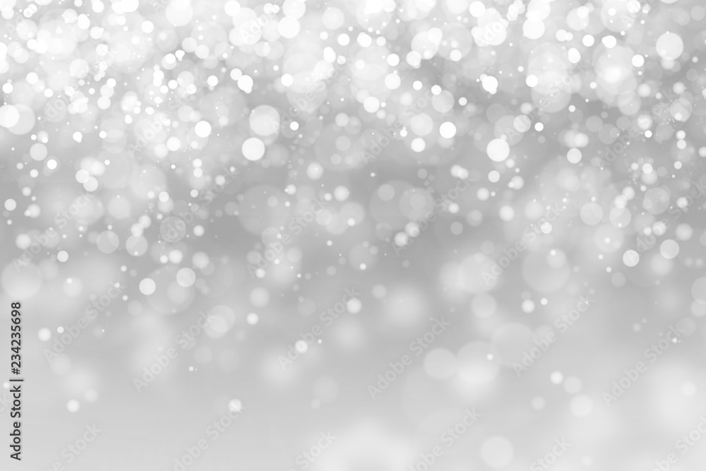 white snow background, bokeh white background, glitter white background,  silver snowy background, silver bokeh wallpaper Stock Photo | Adobe Stock
