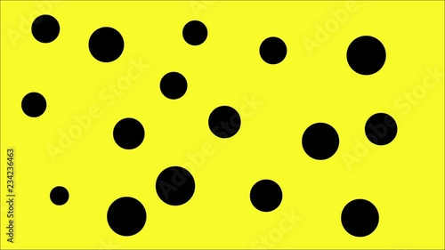 Black Circles with Yellow Background Wiggling 