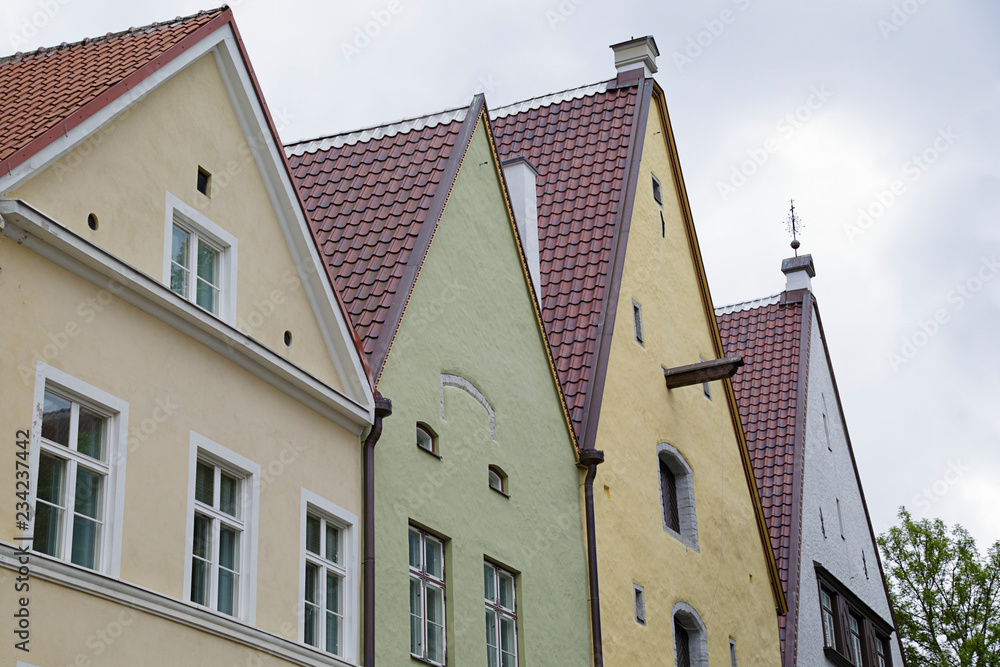 Colorful houses in the Old town, Tallinn, Estonia Colorful houses in the Old town, Tallinn, Estonia
