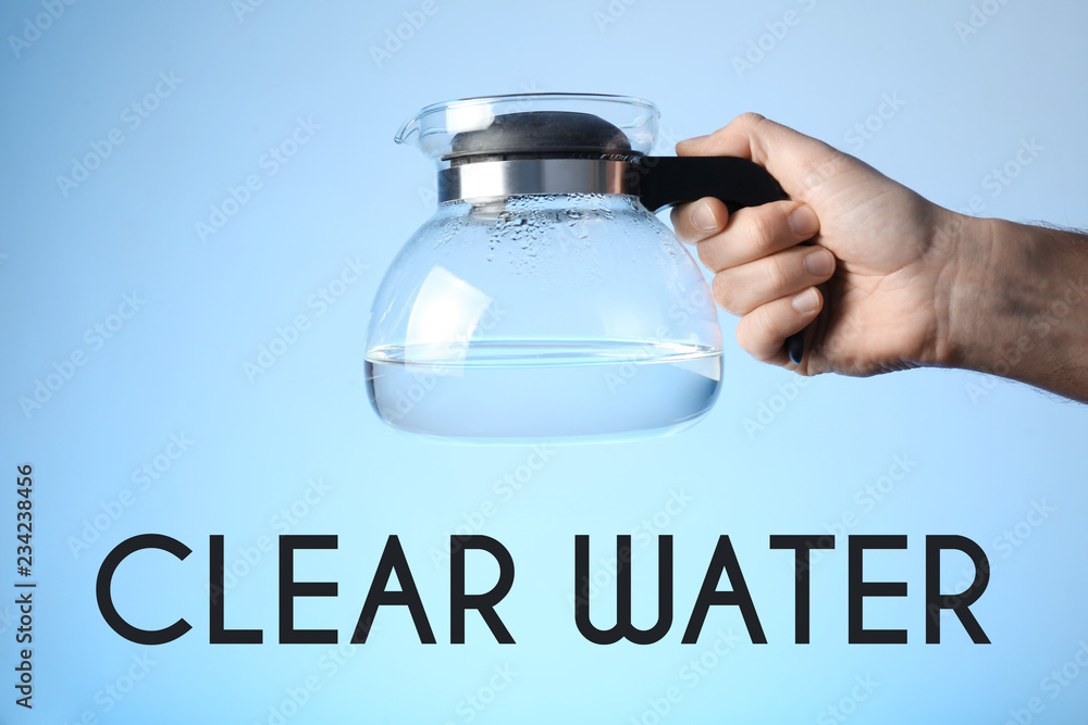 Obraz premium Mineral water in glass. Fresh aqua, diet drink.