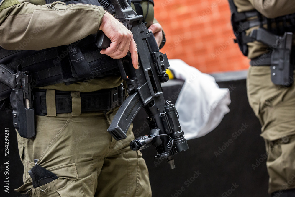 Special Armed Forces with weapons Special Armed Forces with weapons