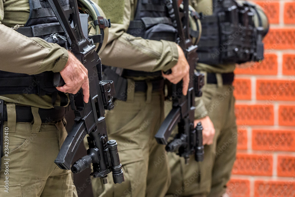 Special Armed Forces with weapons Special Armed Forces with weapons