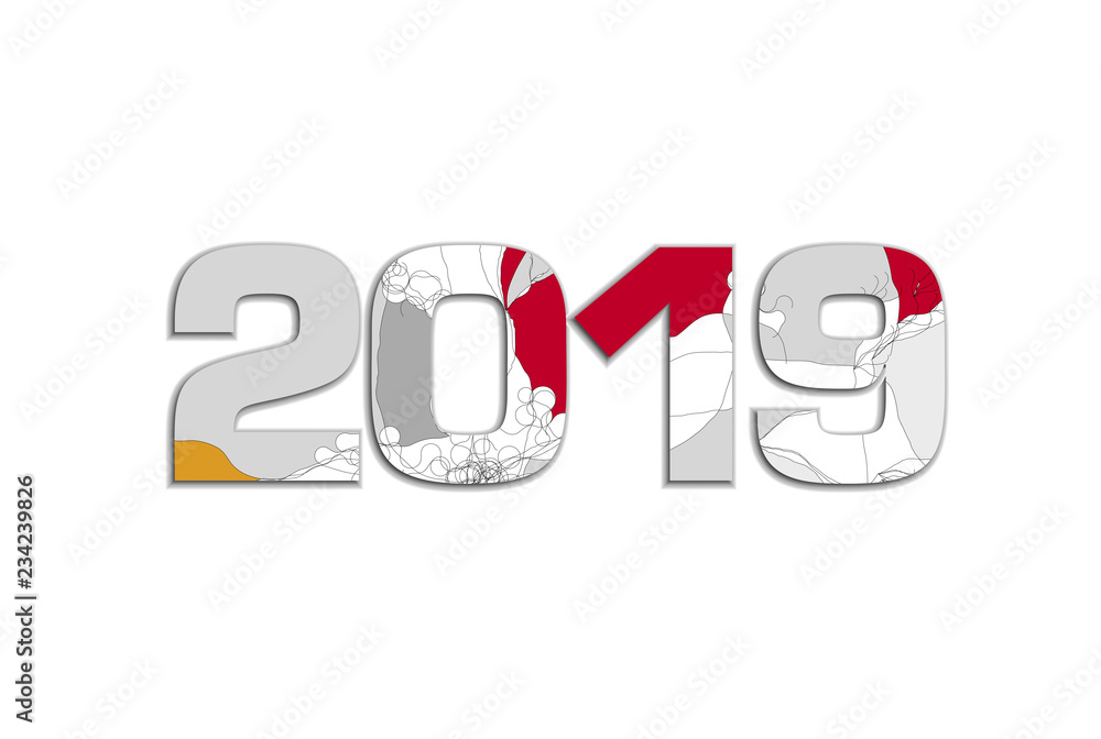 New Year 2019. Vector background. Cover of business diary for 2019. Vector brochure design template. New Year 2019. Vector background. Cover of business diary for 2019. Vector brochure design template.