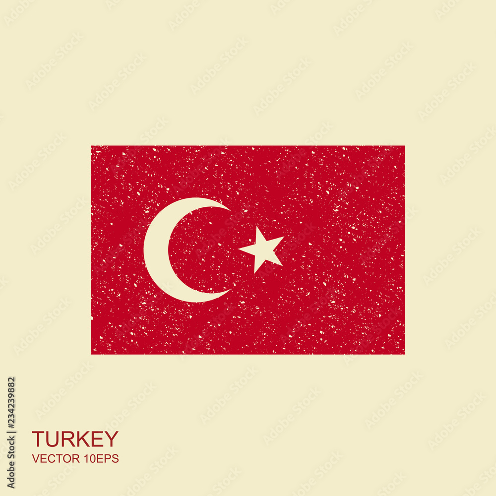 Vector Turkey flag, Turkey flag illustration. Vector icon Vector Turkey flag, Turkey flag illustration. Vector icon