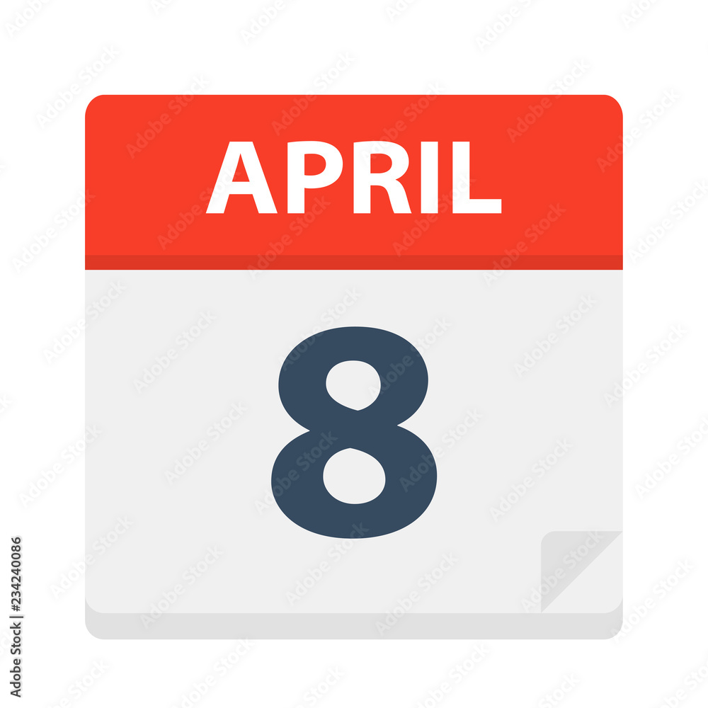 April 8 - Calendar Icon