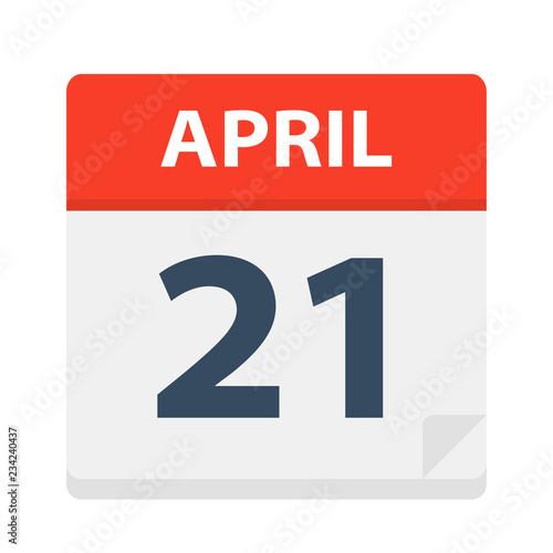 April 21 - Calendar Icon