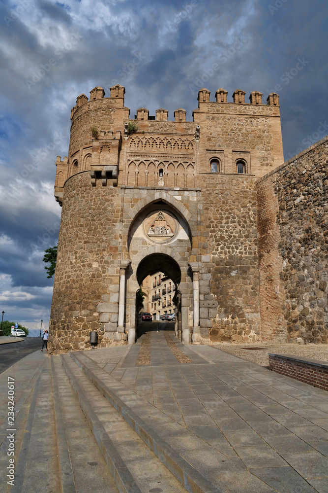 Spanish castle wall gateway of Moorish heritage 