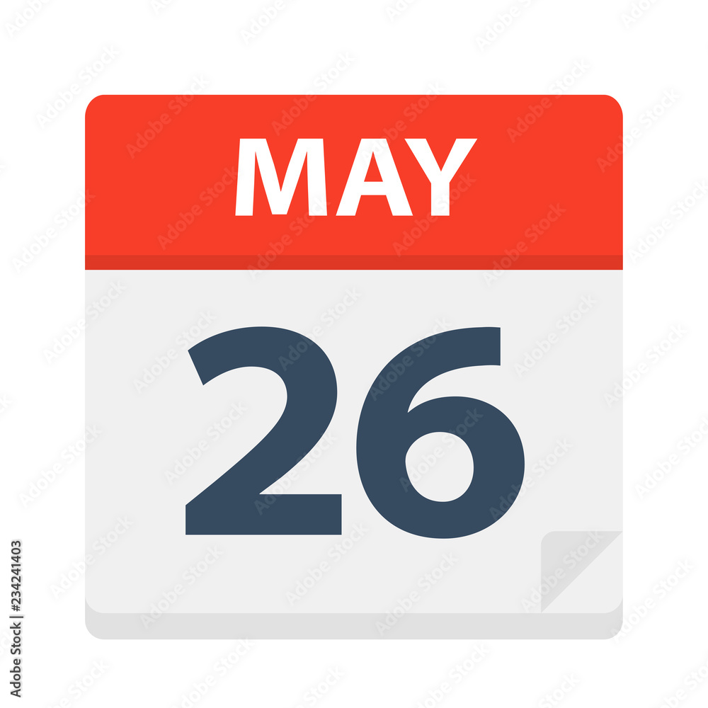 Fototapeta premium May 26 - Calendar Icon