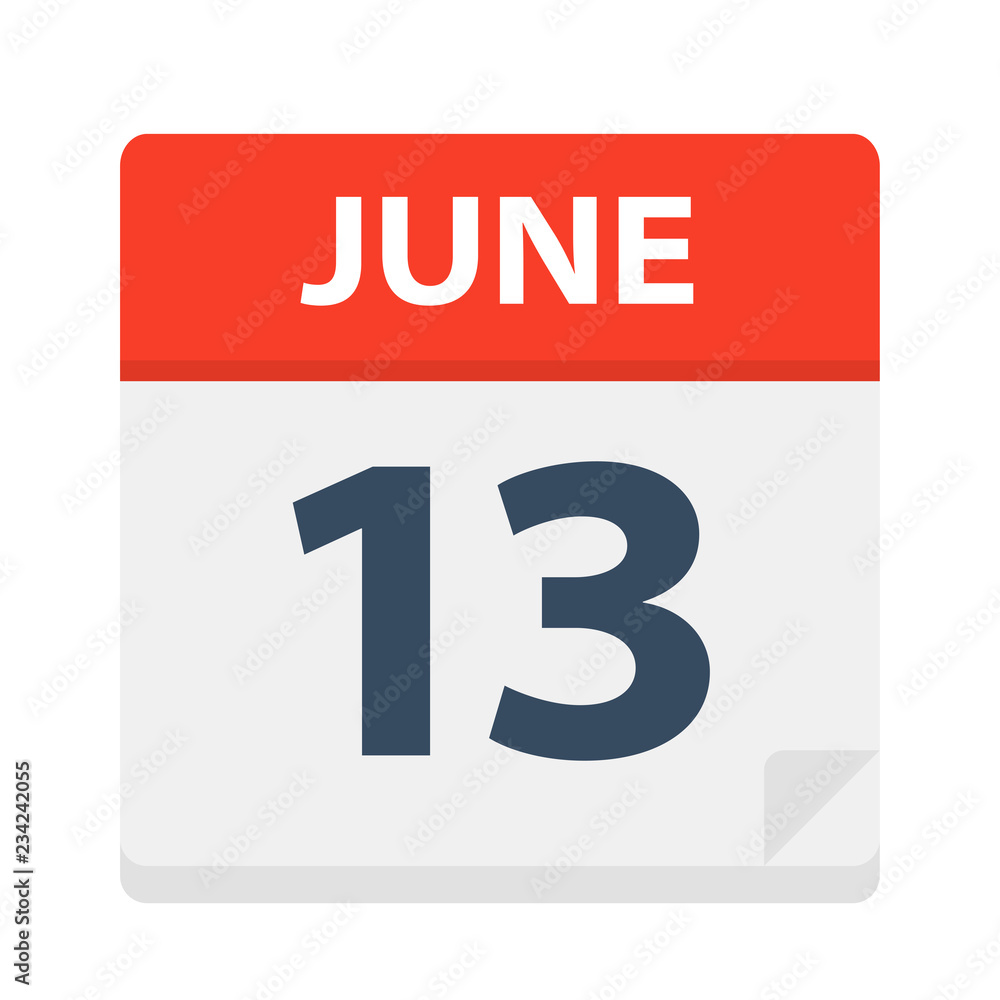 June 13 - Calendar Icon June 13 - Calendar Icon