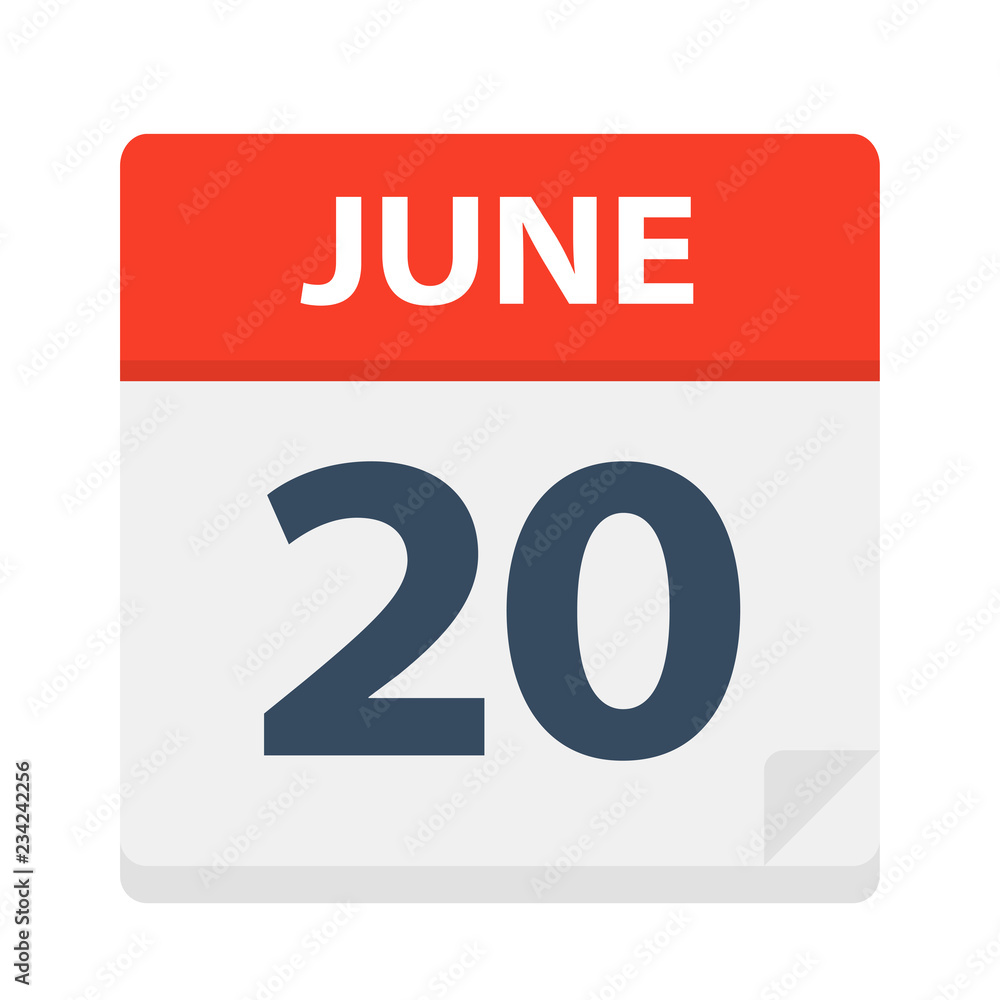 June 20 - Calendar Icon June 20 - Calendar Icon