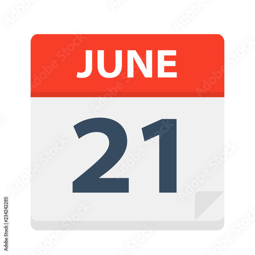 June 21 - Calendar Icon
