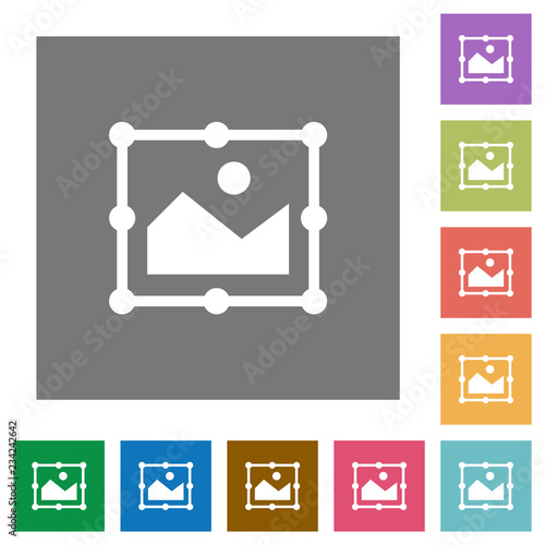 Image free transform square flat icons
