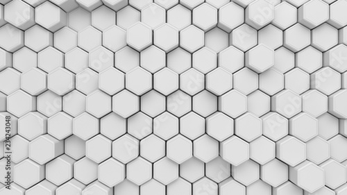 Fototapeta Naklejka Na Ścianę i Meble -  White Hexagon Structure