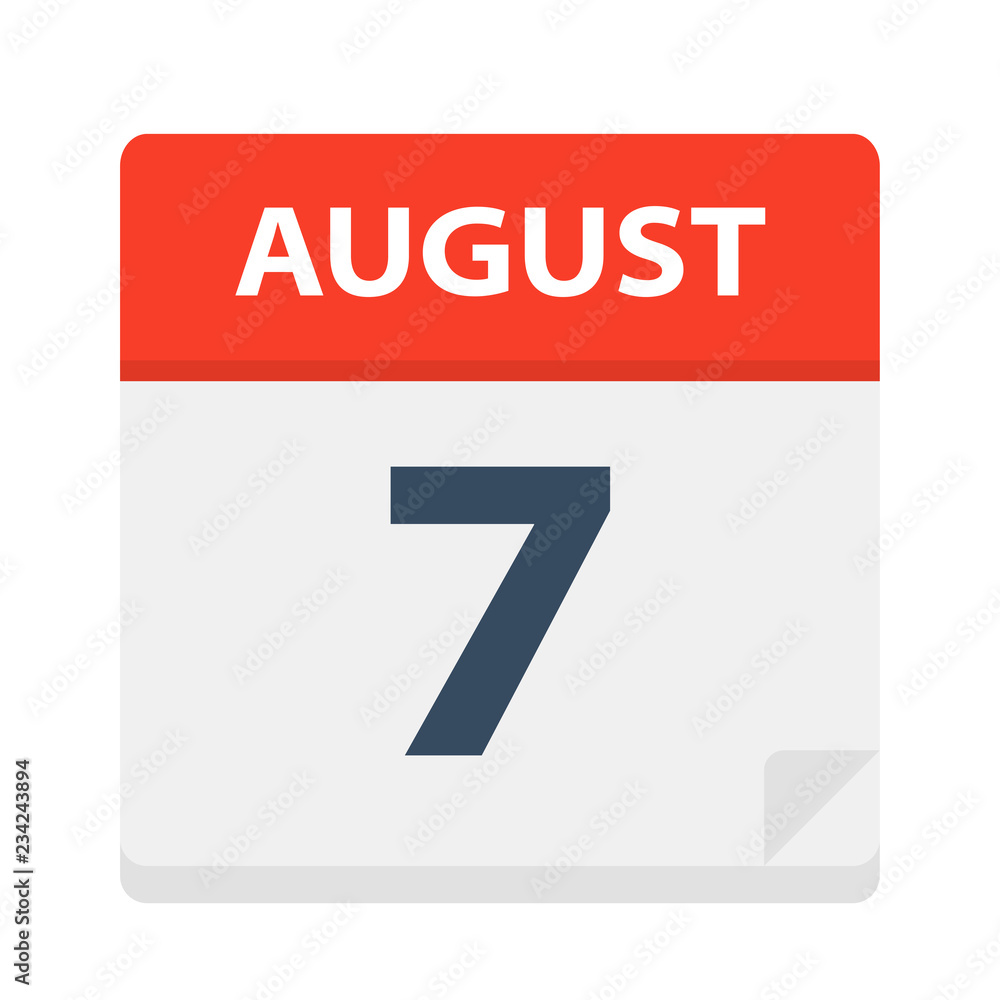 August 7 - Calendar Icon August 7 - Calendar Icon