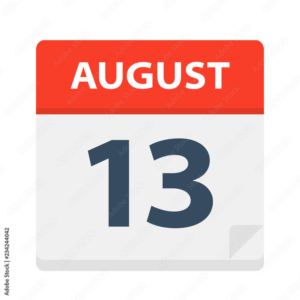 August 13 - Calendar Icon August 13 - Calendar Icon