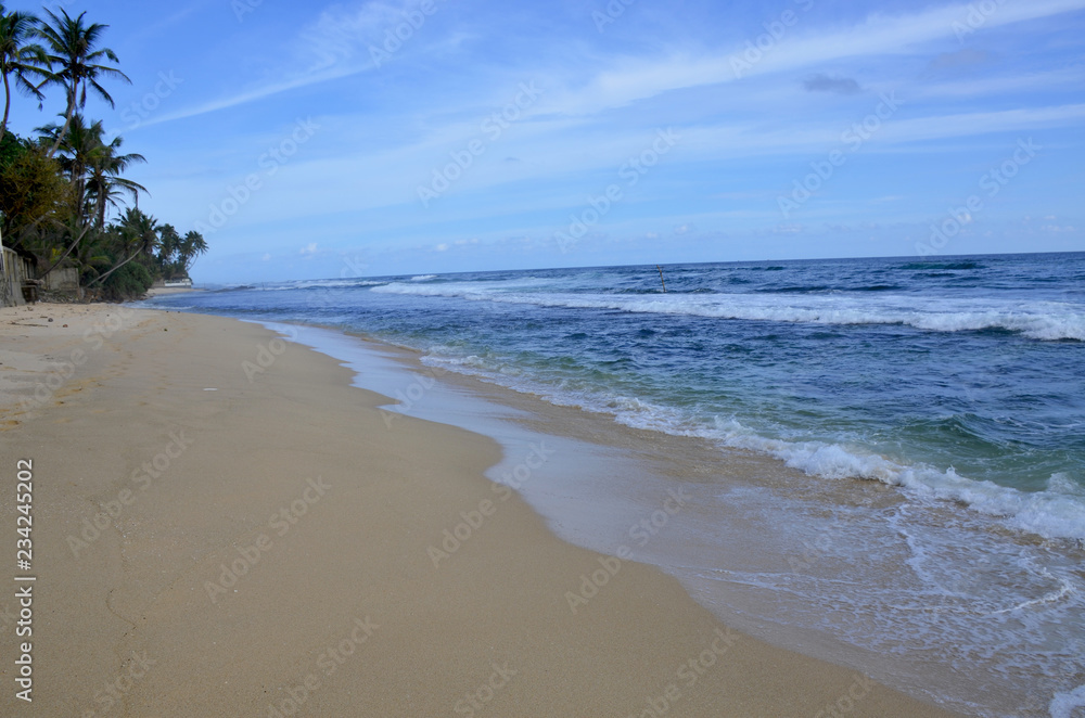 The landscape protected the India ocean in Sri Lanka
