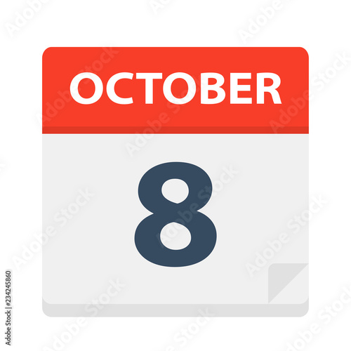 October 8 - Calendar Icon