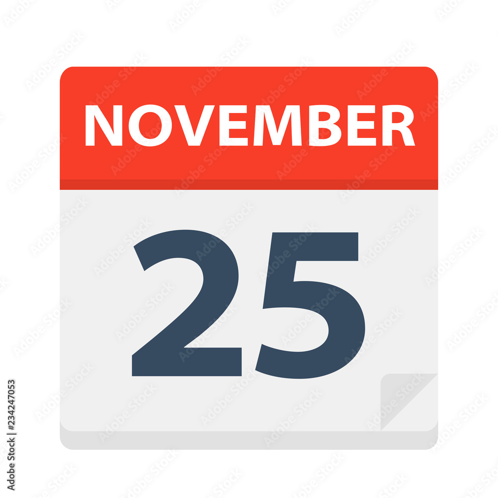 November 25 - Calendar Icon November 25 - Calendar Icon