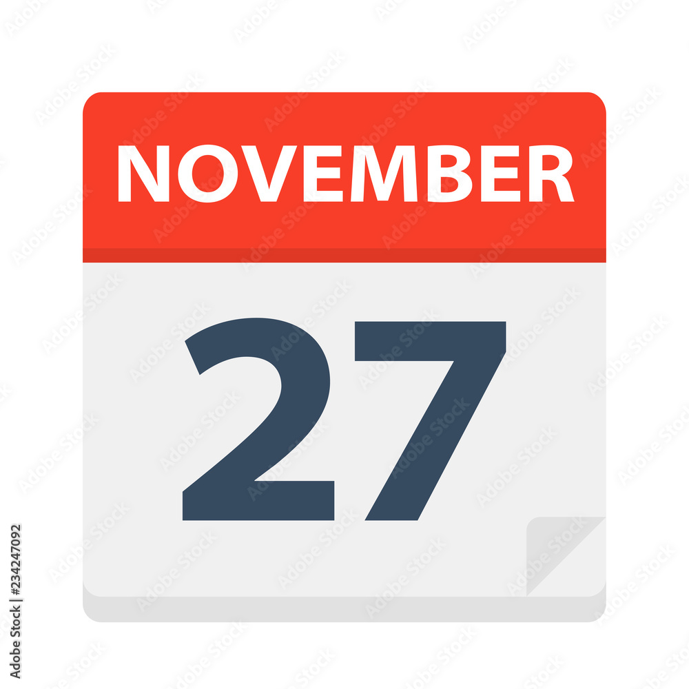 November 27 - Calendar Icon November 27 - Calendar Icon