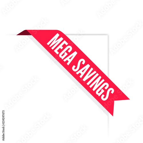 Mega Savings Ribbon Label