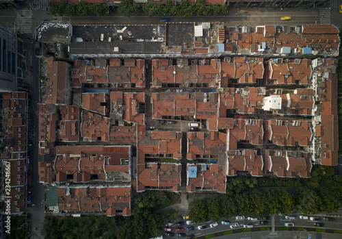 Aerial view of Shanghai skyline