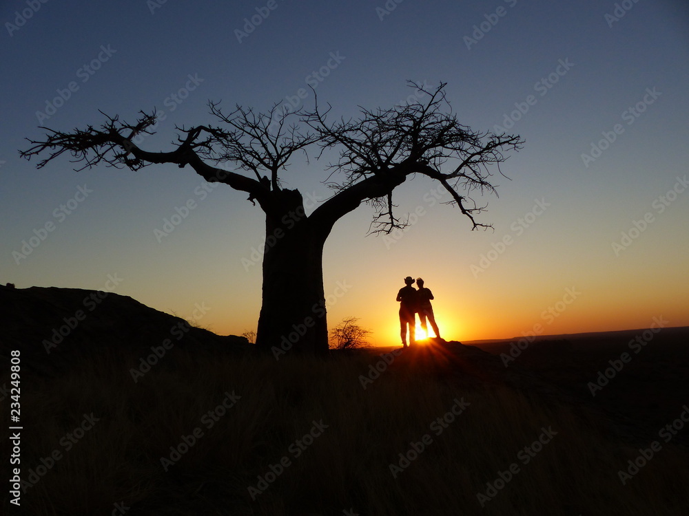 Sunset and silhouette