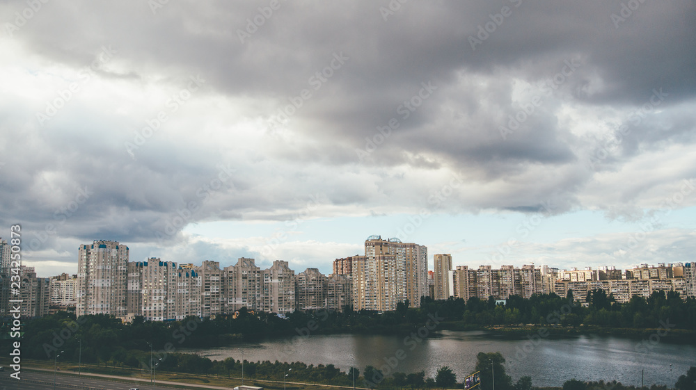Partly cloudy weather in Kiev, Ukraine