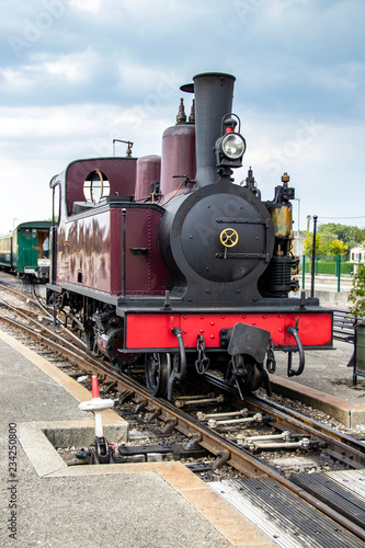 Locomotive à vapeur, monument historique, Baie de Somme, Picardie, Hauts de France