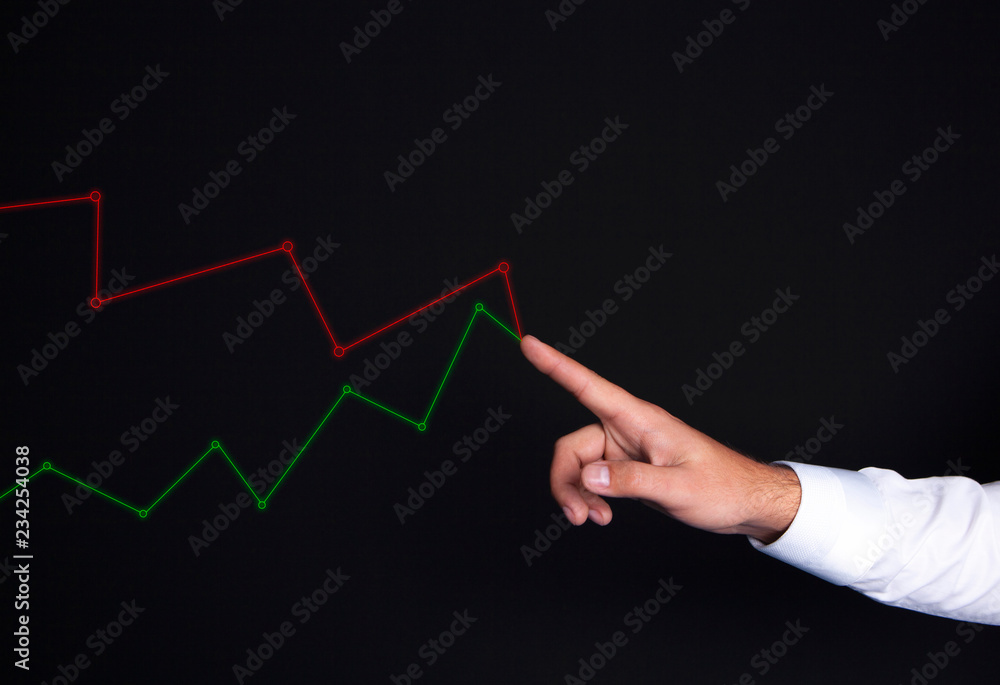 businessman and graphics businessman and graphics