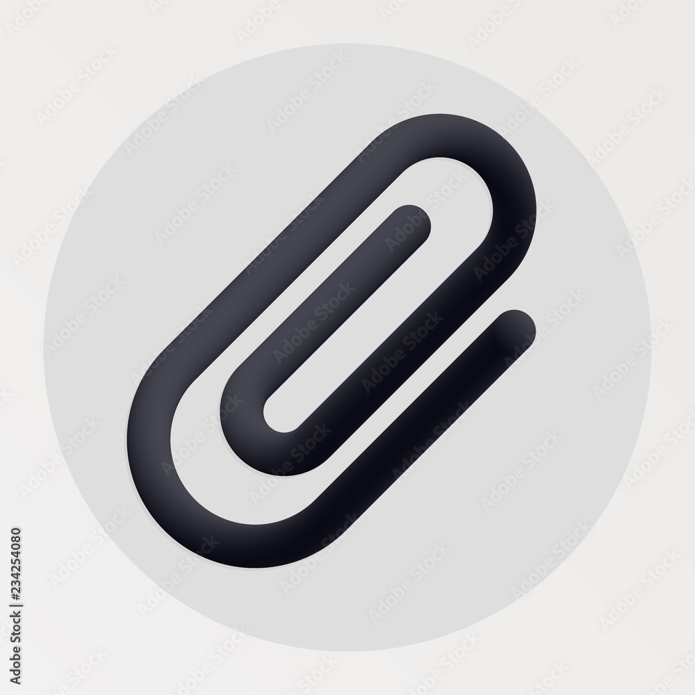Paper clip blended line icon Paper clip blended line icon