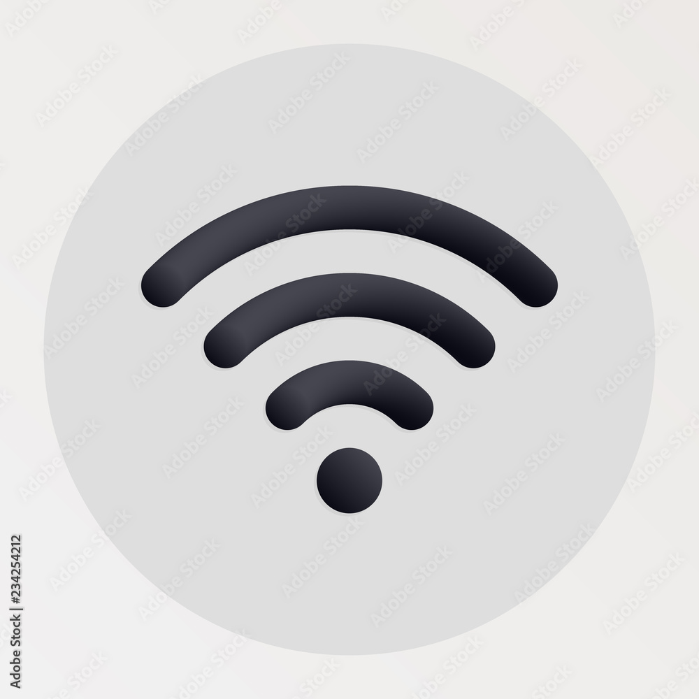 WiFi blended bold black line icon WiFi blended bold black line icon