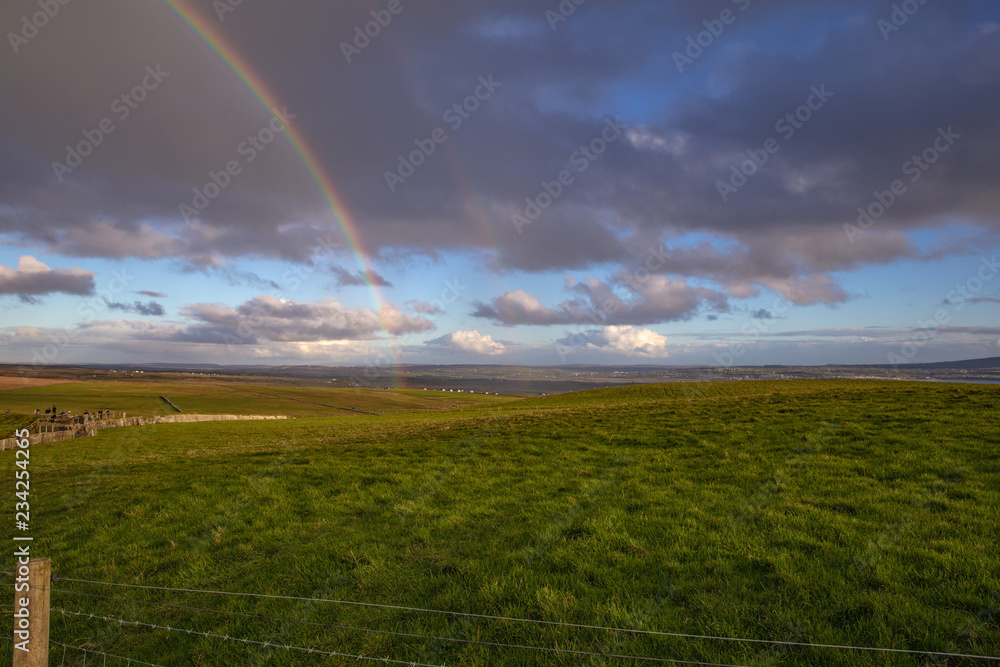 Double rainbow over meadow in Ireland Double rainbow over meadow in Ireland