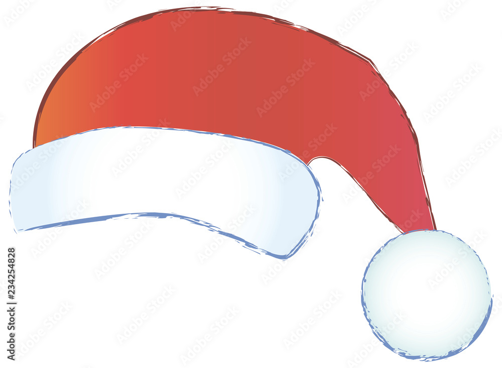 Christmas hat santa claus decoration icon Christmas hat santa claus decoration icon