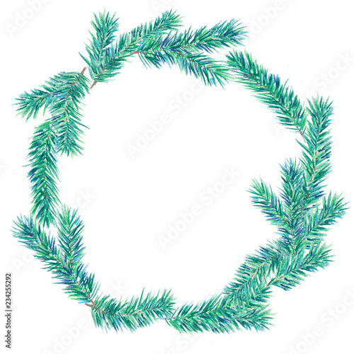 Christmas wreath  pine branches wreath