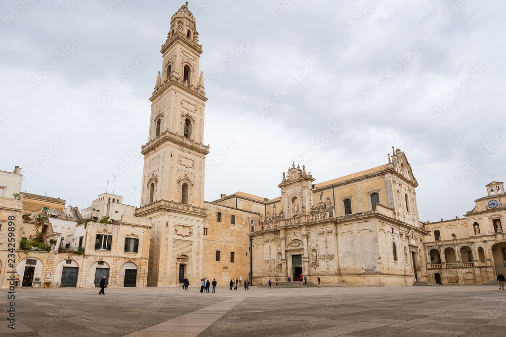 Cathedral of the Assumption of the Virgin Mary in Lecce, Italy.
