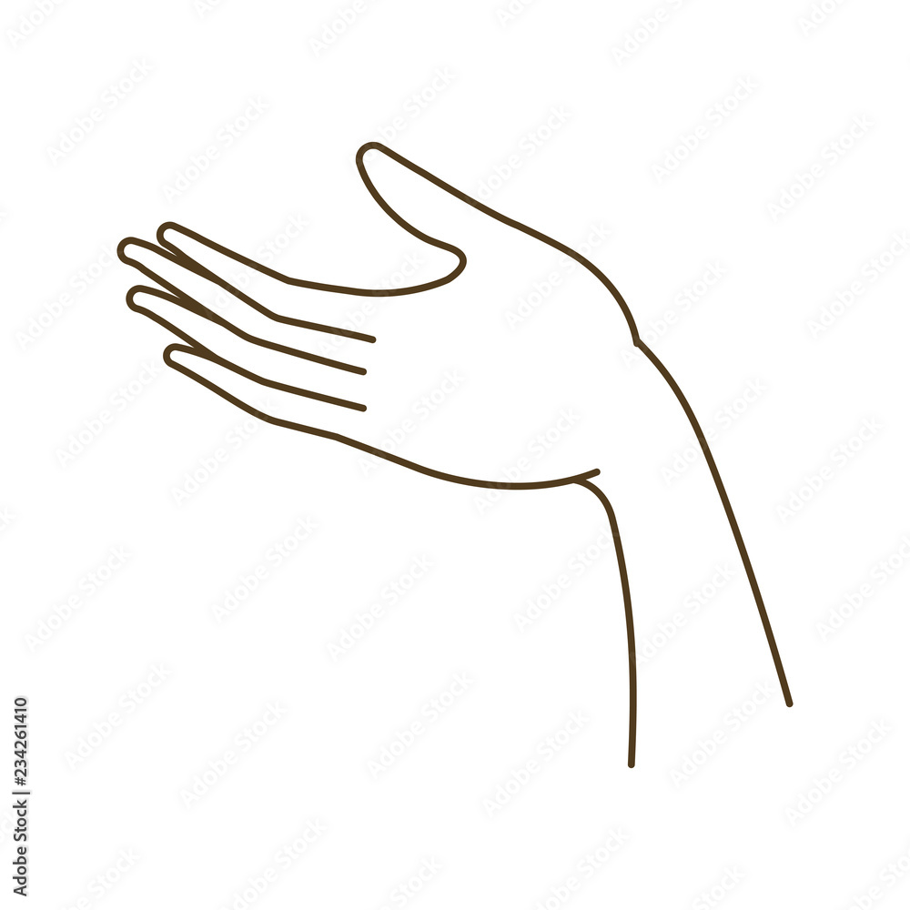 Obraz premium forearm with open hand avatar character