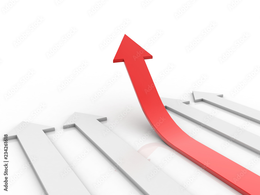 Rising colorful arrow . 3D illustration Rising colorful arrow . 3D illustration
